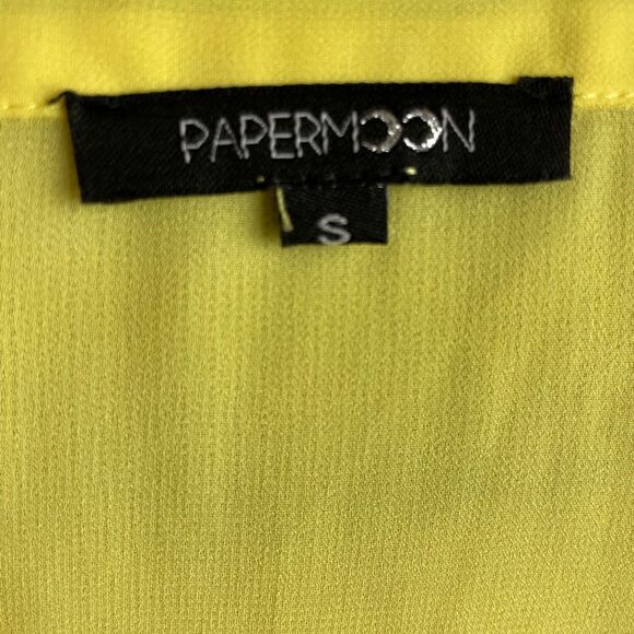 Papermoon Half Button Down Sleeveless Blouse Top Size S EUC - Picture 7 of 8